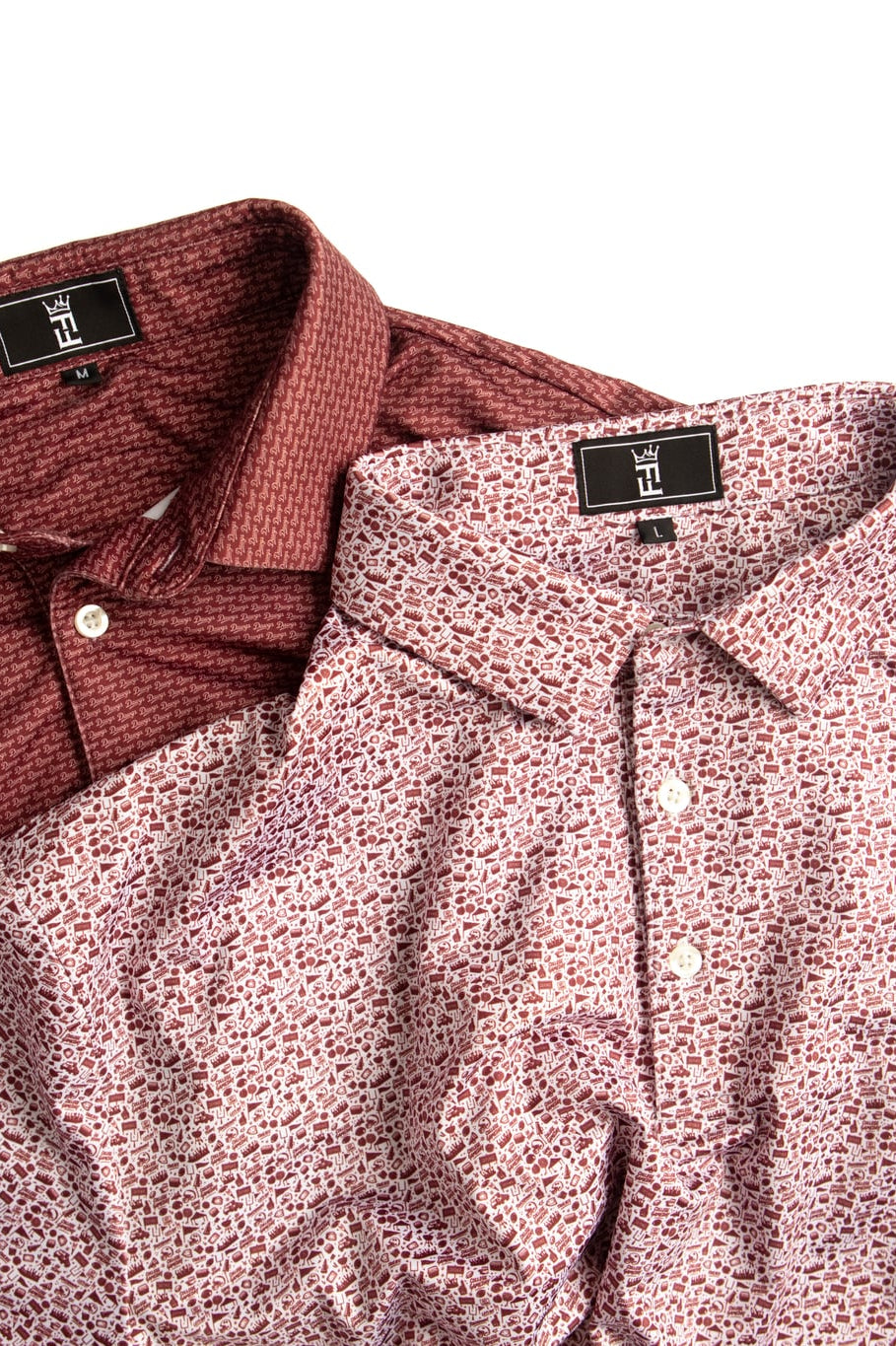 The Tailgater polo by Fore Horsemen, with the Maroon Script