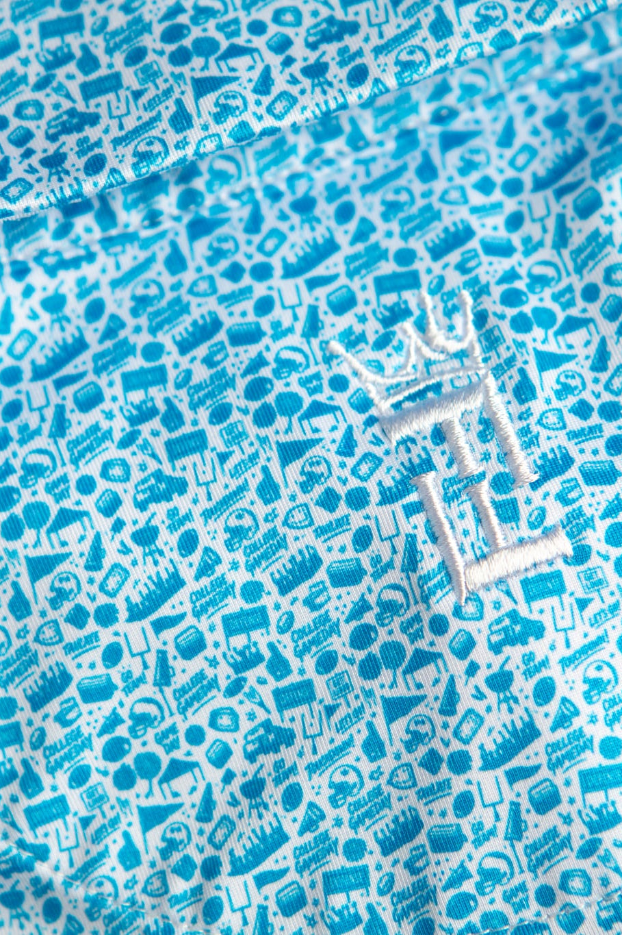 The Tradition polo by Fore Horsemen, print close-up