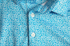 The Tradition polo by Fore Horsemen, placket and print